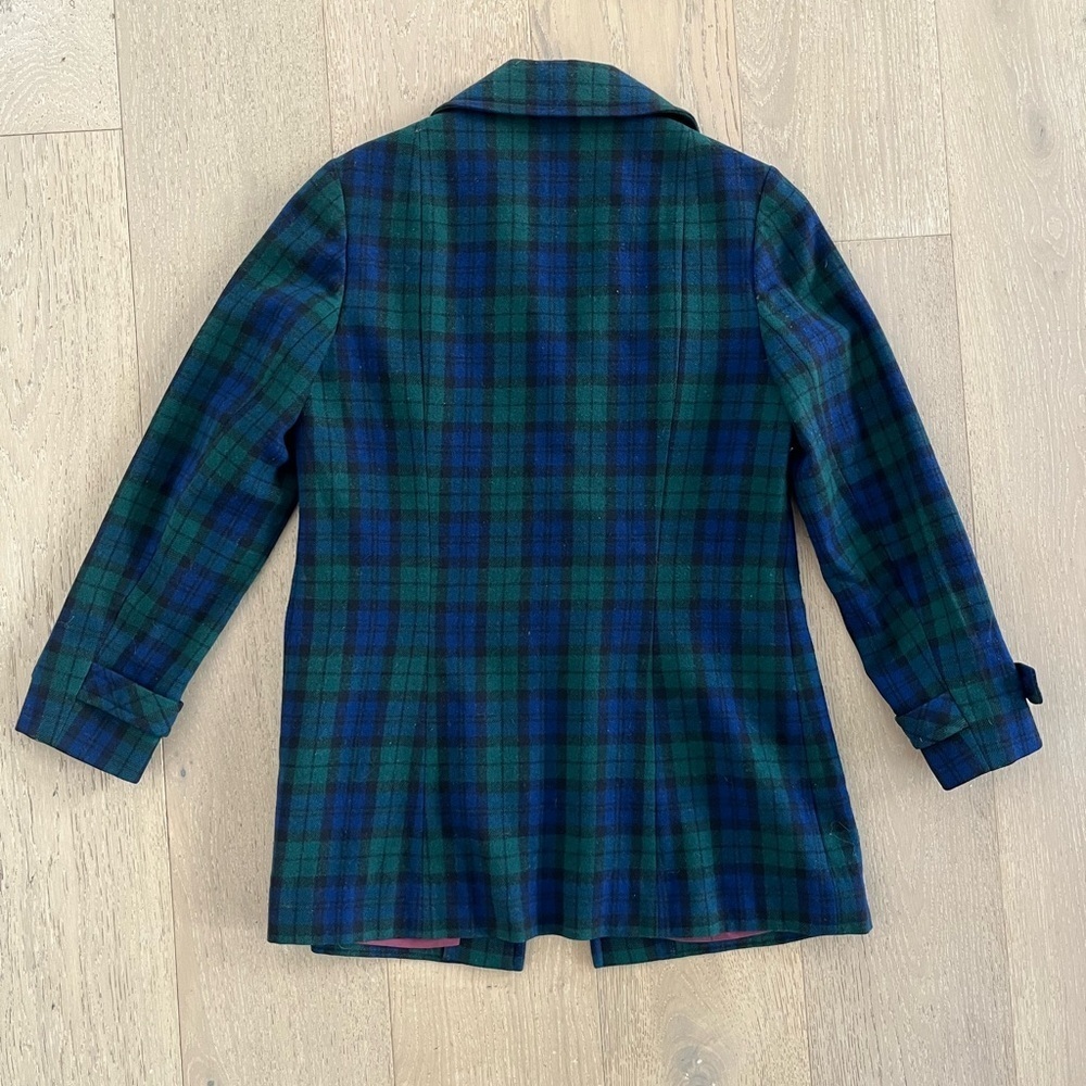 Pendleton Vintage Wool Plaid Pea Coat - Picture 3 of 11